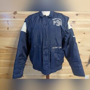 VTG Nike Penn State University Nittany Lions Blue/White Jacket Coat Football